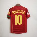 Koszulka Piłkarska Portugalia Euro 2004 Home Retro, Ronaldo, Nuno Gomes, Rui Costa