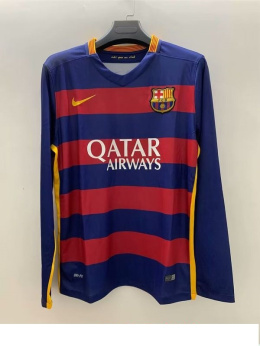 Koszulka Piłkarska FC Barcelona 2015/2016 Home Retro Długi Rękaw