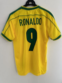 Koszulka Piłkarska Brazylia MŚ 1998 Home Retro, #9 Ronaldo