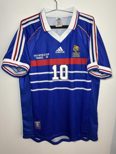 Koszulka Piłkarska Francja 1998 Home MŚ Retro, Zidane