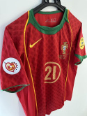 Koszulka Piłkarska Portugalia Euro 2004 Home Retro, Ronaldo, Nuno Gomes, Rui Costa