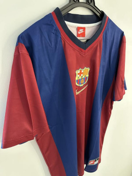 Koszulka Piłkarska FC Barcelona 1998/1999 Home Retro, Rivaldo, Kluivert