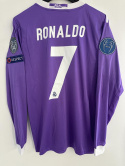 Koszulka Piłkarska Real Madryt 2016/2017 UCL Final Retro Dł. rękaw, #7 Ronaldo