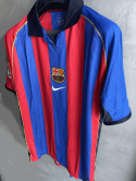 Koszulka Piłkarska FC Barcelona 2001/2002 Retro, Rivaldo, Luis Enrique, Kluivert