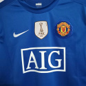 Koszulka Piłkarska Manchester United 2008/2009 Away Blue Retro