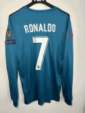 Koszulka Piłkarska Real Madryt 2017/2018 Retro Dł. rękaw Away, #7 Ronaldo