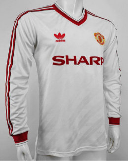 Koszulka Piłkarska Manchester United 1986/1988 Away White Retro