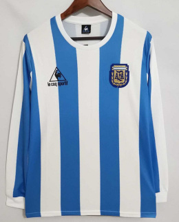 Koszulka Piłkarska Argentyna 1986 Home Retro Dł Rękaw