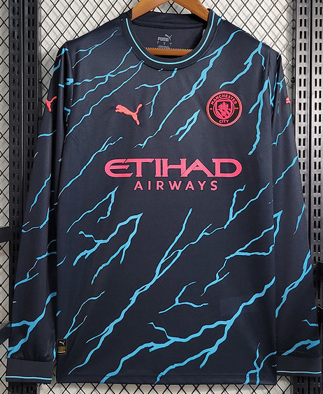 Koszulka piłkarska Manchester City 2023/2024 Away Dł Rękaw