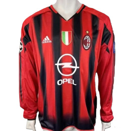 Koszulka Piłkarska AC Milan 2004/2005 Home Retro Długi Rękaw