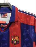 Koszulka Piłkarska FC Barcelona 1996/1997 Retro Długi Rękaw, Ronaldo, Figo, Guardiola