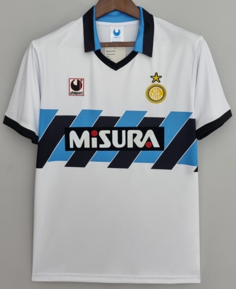 Koszulka Piłkarska Inter Mediolan 1990/1991 Away Retro, Matthaus, Bergomi, Klinsmann