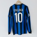 Koszulka Piłkarska Inter Mediolan 2009/2010 Home Dł. Rękaw Retro, #10 Sneijder