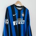 Koszulka Piłkarska Inter Mediolan 2009/2010 Home Dł. Rękaw Retro, Milito, Sneijder, Eto'o