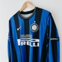 Koszulka Piłkarska Inter Mediolan 2009/2010 Home Dł. Rękaw Retro, Milito, Sneijder, Eto'o