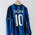 Koszulka Piłkarska Inter Mediolan 2009/2010 Home Dł. Rękaw Retro, Milito, Sneijder, Eto'o