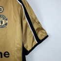 Koszulka Piłkarska Manchester United 2001/2002 100th Anniversary Gold Retro, Beckham, van Nistelrooy, Scholes