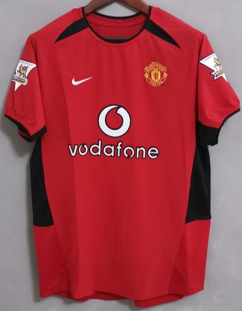 Koszulka Piłkarska Manchester United 2002/2003 Home Retro, Beckham, van Nistelrooy, Scholes