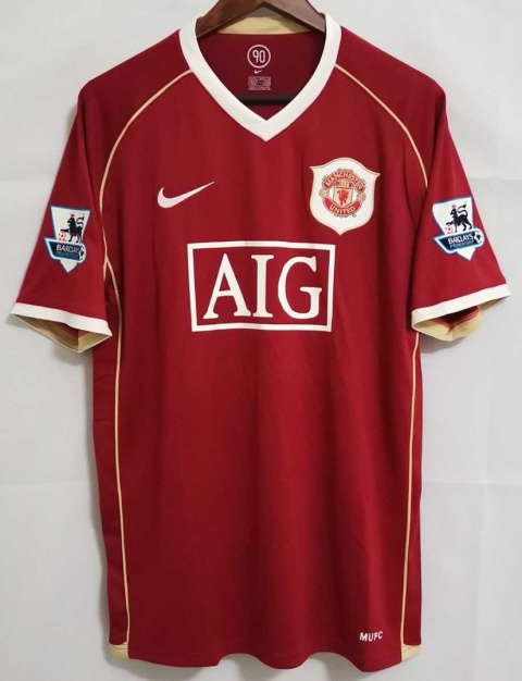 Koszulka Piłkarska Manchester United 2006/2007 Home Retro, Ronaldo, Scholes, Giggs