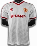 Koszulka Piłkarska Manchester United 1986/1988 Away White Retro