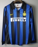 Koszulka Piłkarska Inter Mediolan 1998/1999 Home Retro Długi Rękaw, Ronaldo, Baggio