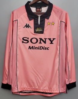 Koszulka Piłkarska Juventus Turyn 1997/1998 Retro Pink Długi rękaw, Del Piero, Zidane