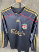 Koszulka Piłkarska Liverpool FC 2009/2010 Away Retro Długi Rękaw, Gerrard, Torres