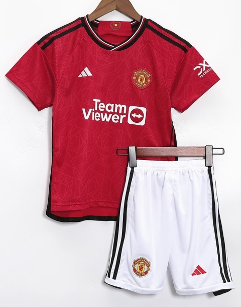 Piłkarski Komplet Strój Dziecięcy Manchester United Home 2023/2024