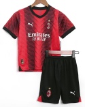 Komplet Dziecięcy Strój Piłkarski AC Milan Home 2023/2024, Rafael Leao