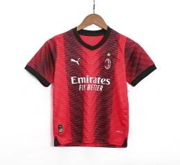 Komplet Dziecięcy Strój Piłkarski AC Milan Home 2023/2024, Rafael Leao