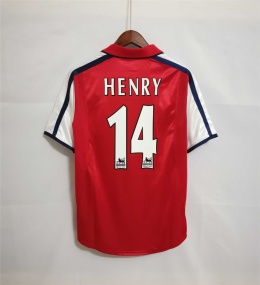 Koszulka Piłkarska Arsenal Londyn 2000/2001 Home Retro, Henry, Bergkamp, Vieira