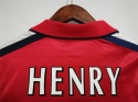 Koszulka Piłkarska Arsenal Londyn 2000/2001 Home Retro, Henry, Bergkamp, Vieira