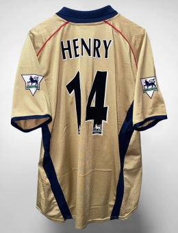 Koszulka Piłkarska Arsenal Londyn 2001/2002 Away Retro, Henry, Bergkamp, Vieira