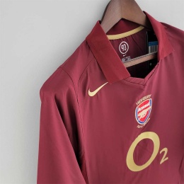 Koszulka Piłkarska Arsenal Londyn 2005/2006 Home Retro Długi Rękaw, Henry, Bergkamp