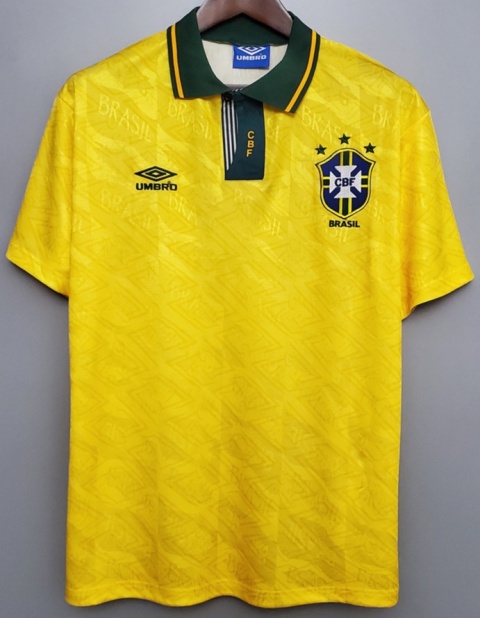 Koszulka Piłkarska Brazylia 1992 Home Retro, Romario, Bebeto