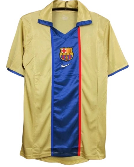 Koszulka Piłkarska FC Barcelona 2001/2002 Away Retro, Rivaldo, Kluivert