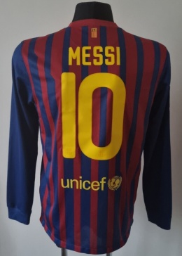 Koszulka Piłkarska FC Barcelona 2011/2012 Home Retro Długi Rękaw, Messi, Iniesta, Xavi