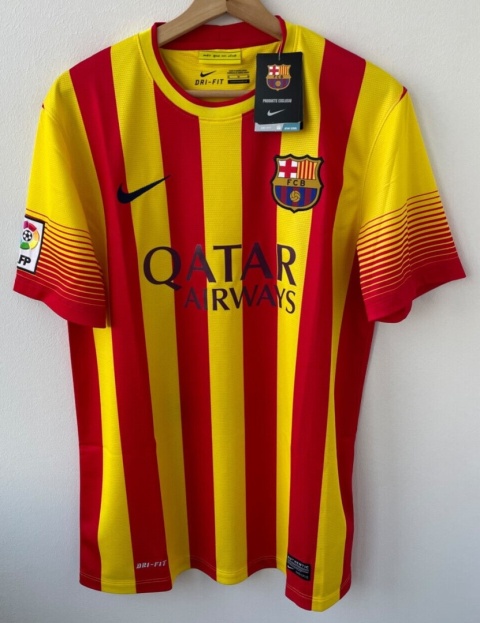 Koszulka Piłkarska FC Barcelona 2013/2014 Away Retro, Messi, Neymar, Xavi, Iniesta