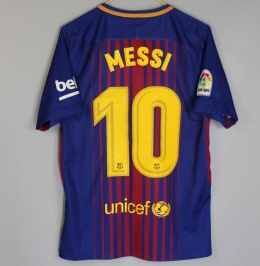 Koszulka Piłkarska FC Barcelona 2017/2018 Home Retro, #10 Messi