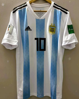 Koszulka Piłkarska Argentyna MŚ 2018 Home Retro, Messi