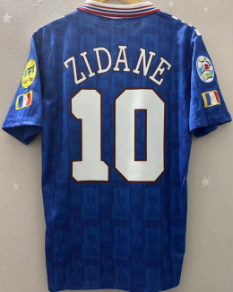 Koszulka Piłkarska Francja Euro 1996 Home Retro, #10 Zidane