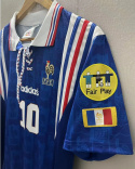 Koszulka Piłkarska Francja Euro 1996 Home RETRO, Zidane