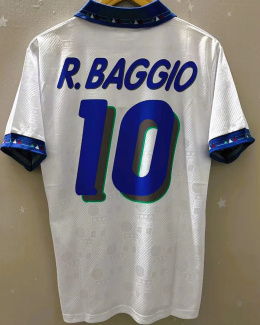 Koszulka Piłkarska Włochy Away 1994 MŚ Retro, Baggio