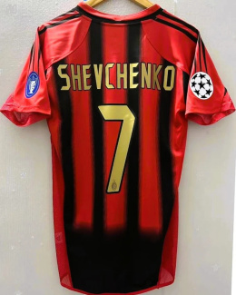 Koszulka Piłkarska AC Milan 2004/2005 Home Retro, #7 Shevchenko