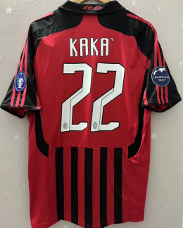 Koszulka Piłkarska AC Milan 2007/2008 Home Retro, #22 Kaka