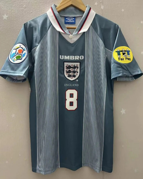 Koszulka Piłkarska Anglia EURO 1996 AWAY RETRO, Gascoigne