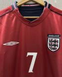 Koszulka Piłkarska Anglia MŚ 2002 Away Retro, Beckham