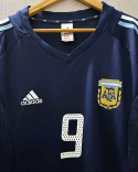 Koszulka Piłkarska Argentyna MŚ 2002 Away Retro, Batistuta