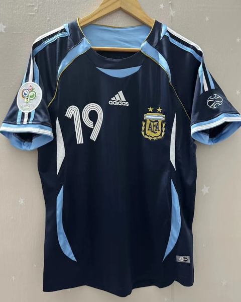 Koszulka Piłkarska Argentyna MŚ 2006 Away Retro,MESSI