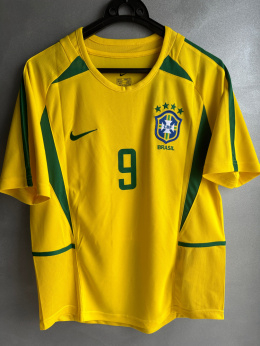 Koszulka Piłkarska Brazylia 2002 Home MŚ Retro, Ronaldo, Ronaldinho